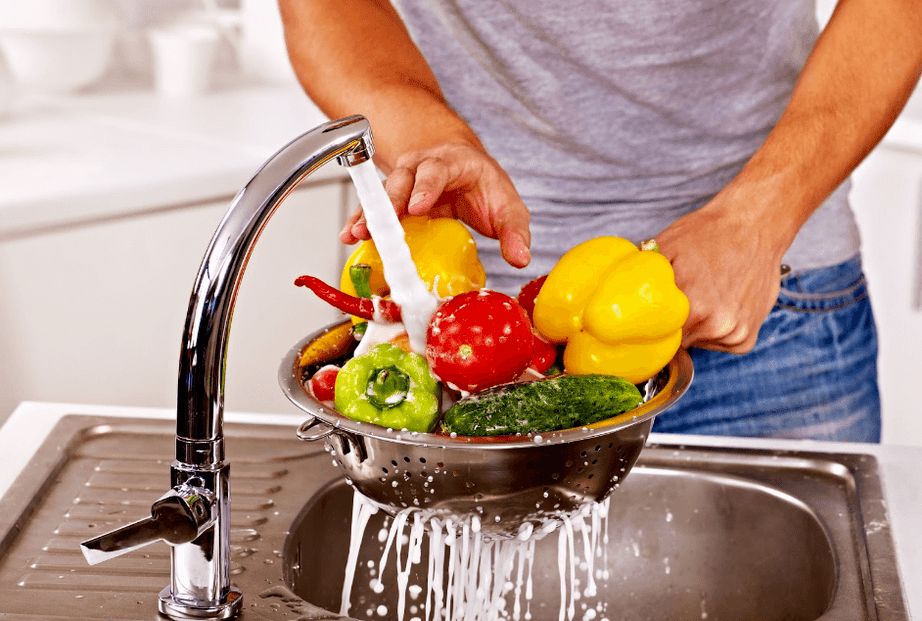 Lave as verduras para evitar a infección por vermes